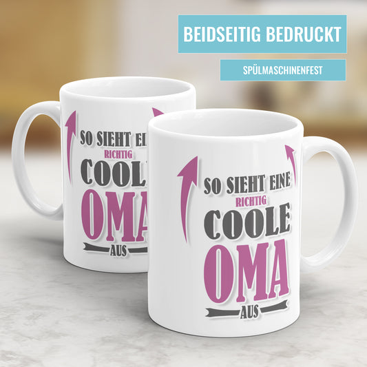 Tasse für Oma - So sieht eine richtig coole Oma aus mit Pfeilen - Fulima