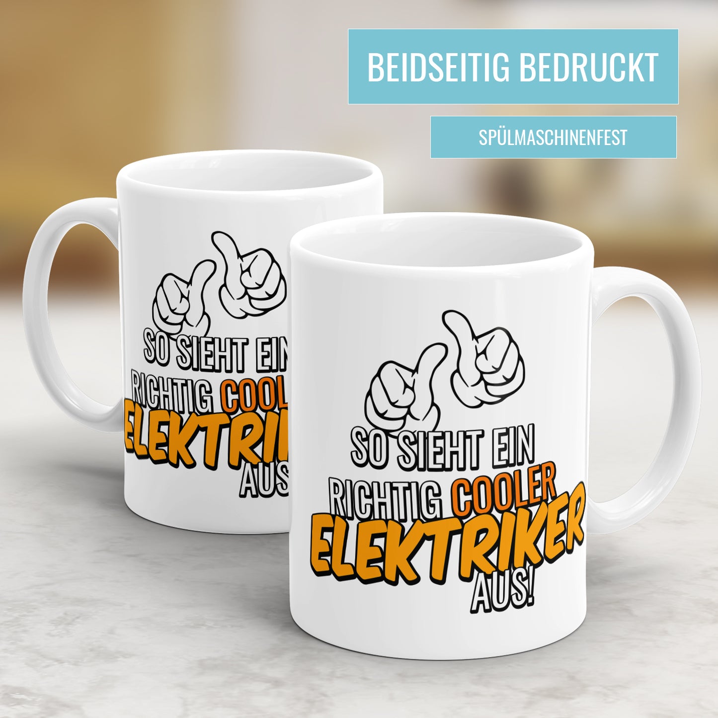 So sieht ein richtig cooler Elektriker aus - Tasse - Fulima