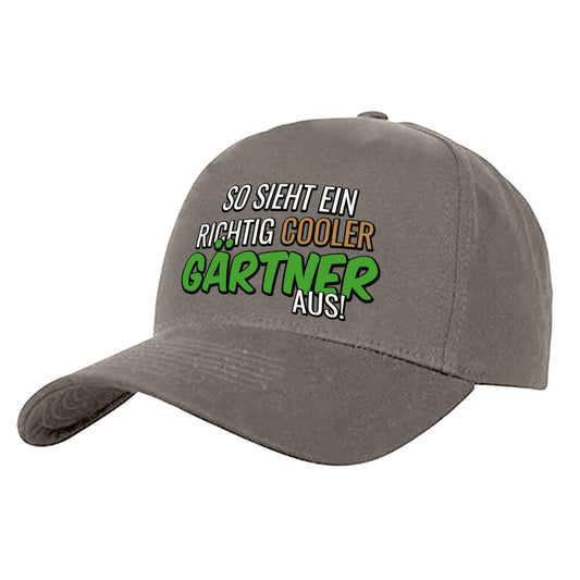 So sieht ein richtig cooler Gärtner aus - Cap Grau - Fulima
