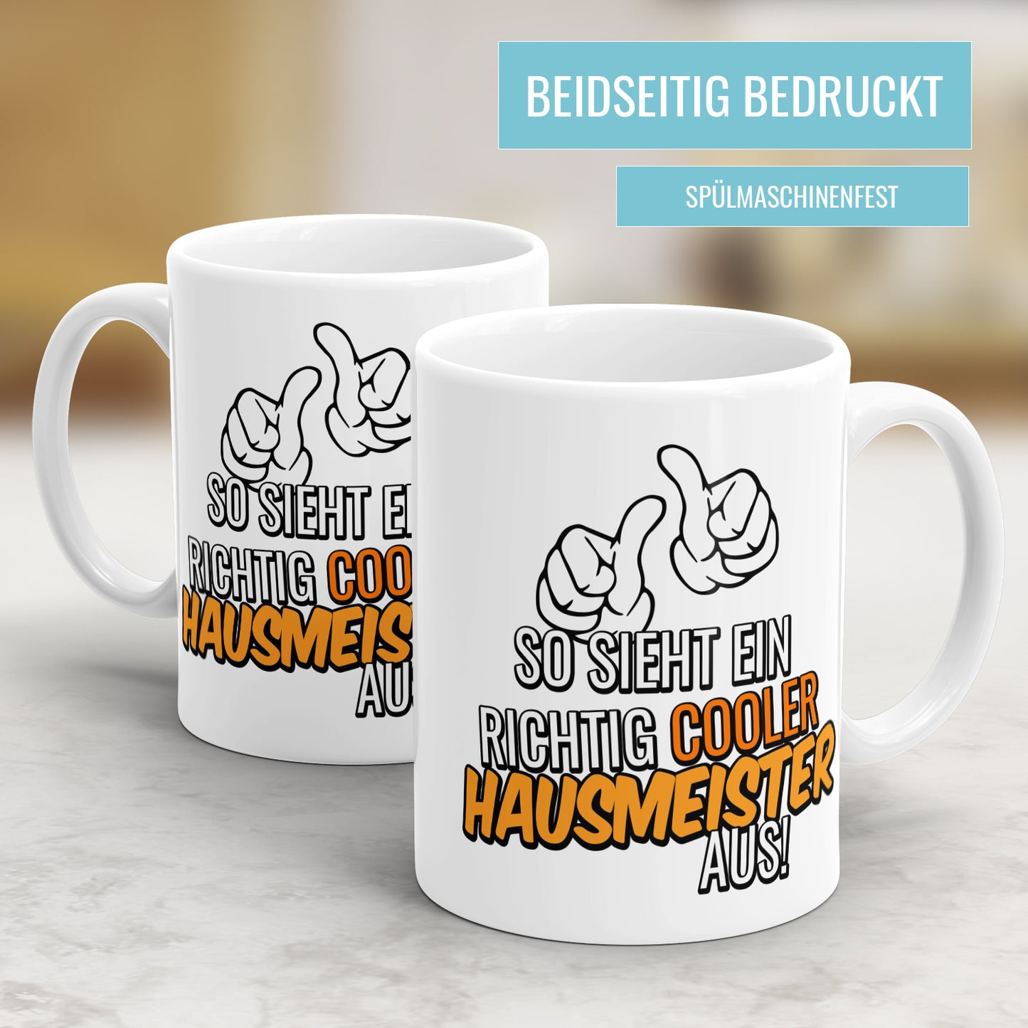 So sieht ein richtig cooler Hausmeister aus - Tasse - Fulima