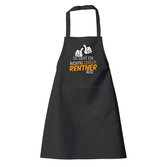 Rentner Grill- Kochschürze - So sieht ein richtig cooler Rentner aus - Daumen oben - Rente Geschenk - Fulima