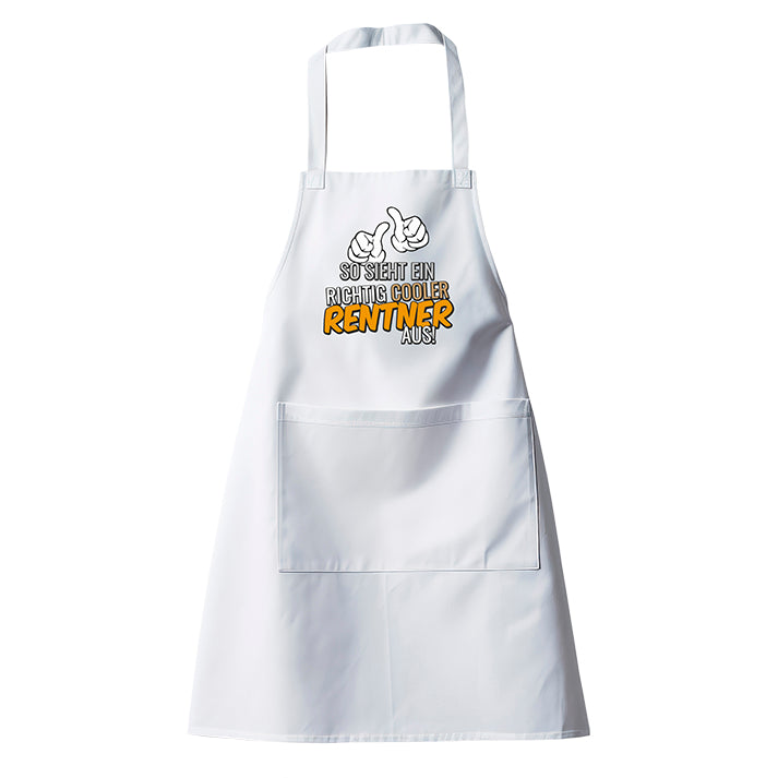 Rentner Grill- Kochschürze - So sieht ein richtig cooler Rentner aus - Daumen oben - Rente Geschenk - Fulima