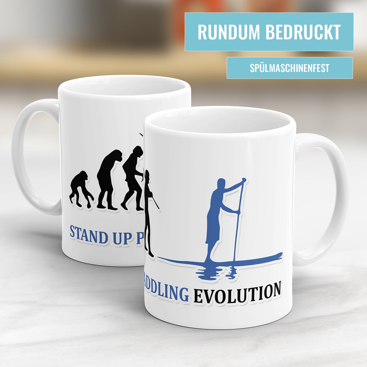 Stand Up Paddling Evolution Tasse - Geschenkidee für Stand Up Paddler - Fulima