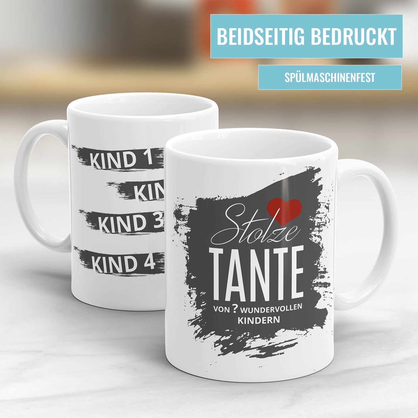 Stolze Tante von Namen der Kinder - Personalisierte Tante Tasse - Fulima