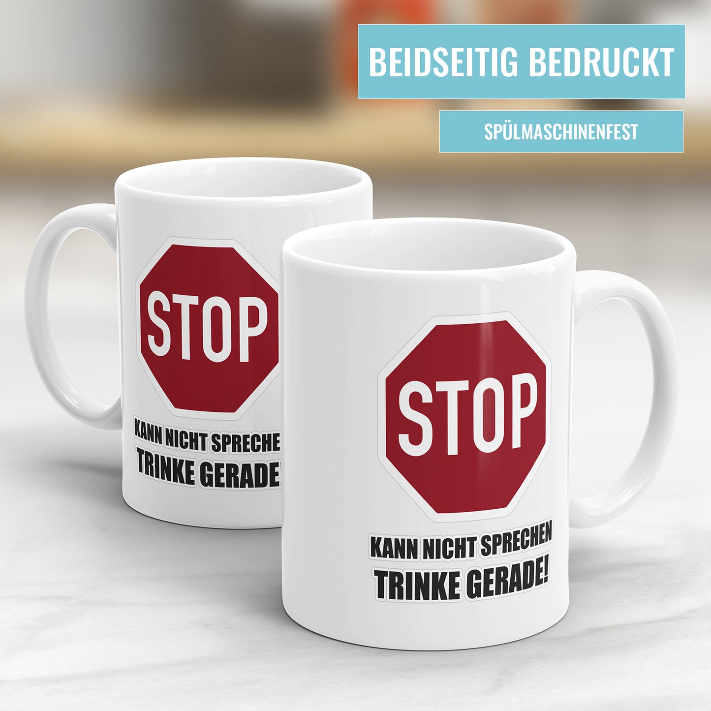 Lustige Bürotasse – "Stop, ich trinke gerade" – Humorvoller Spruch - Fulima