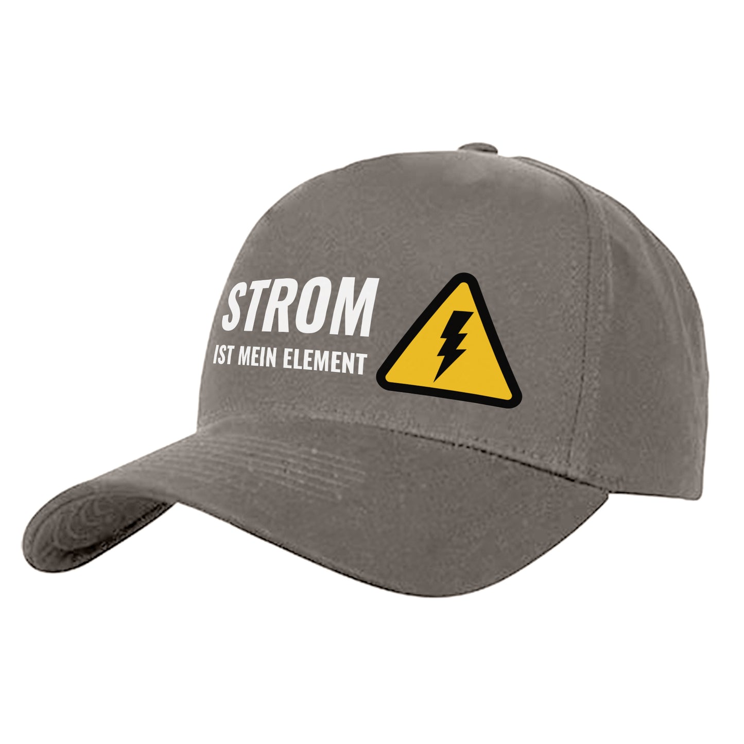 Strom ist mein Element - Elektriker Cap Grau - Fulima