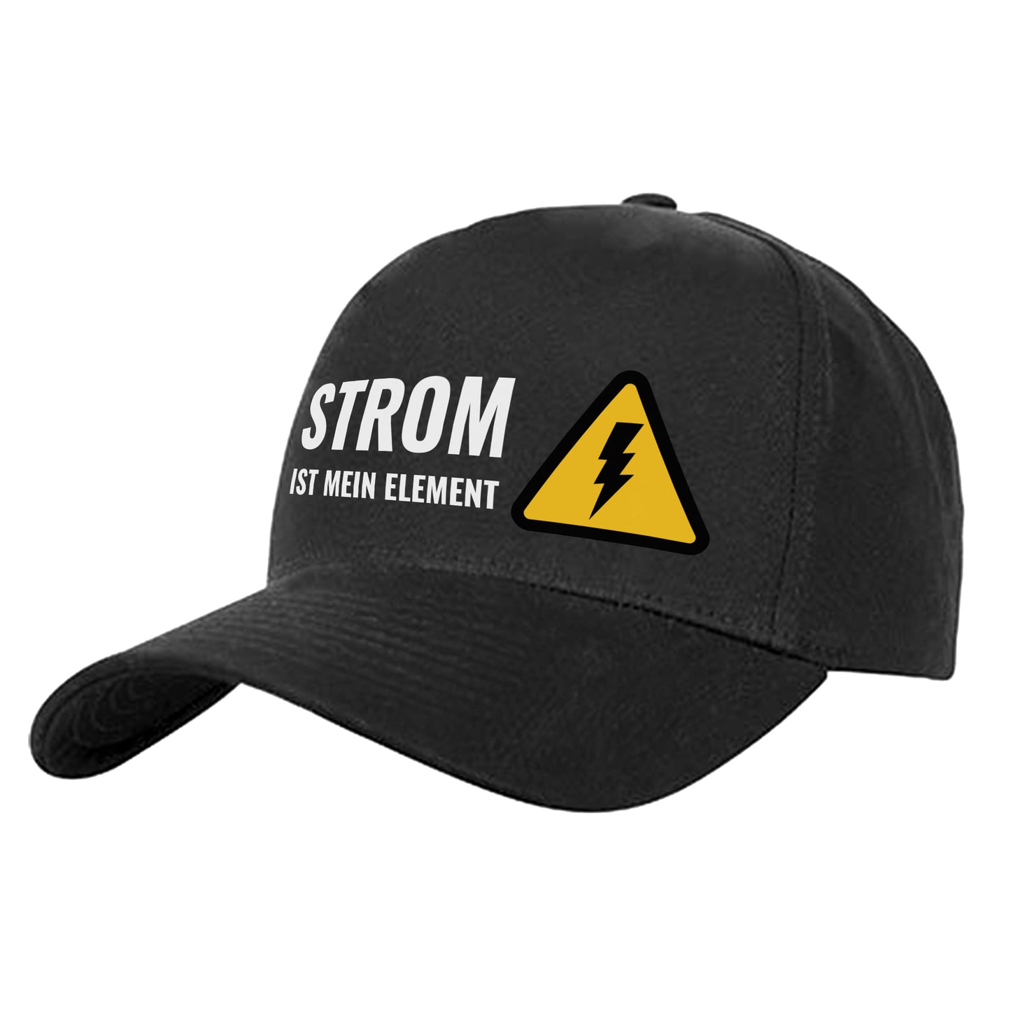 Strom ist mein Element - Elektriker Cap Schwarz - Fulima