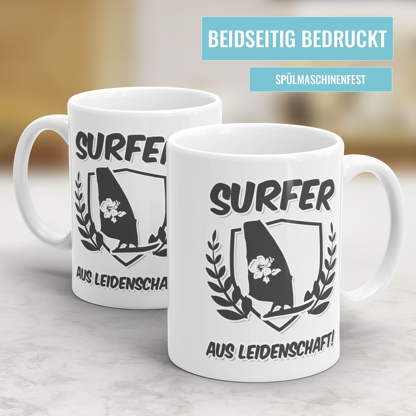 Surfer aus Leidenschaft Tasse Geschenkidee für Surfer - Fulima
