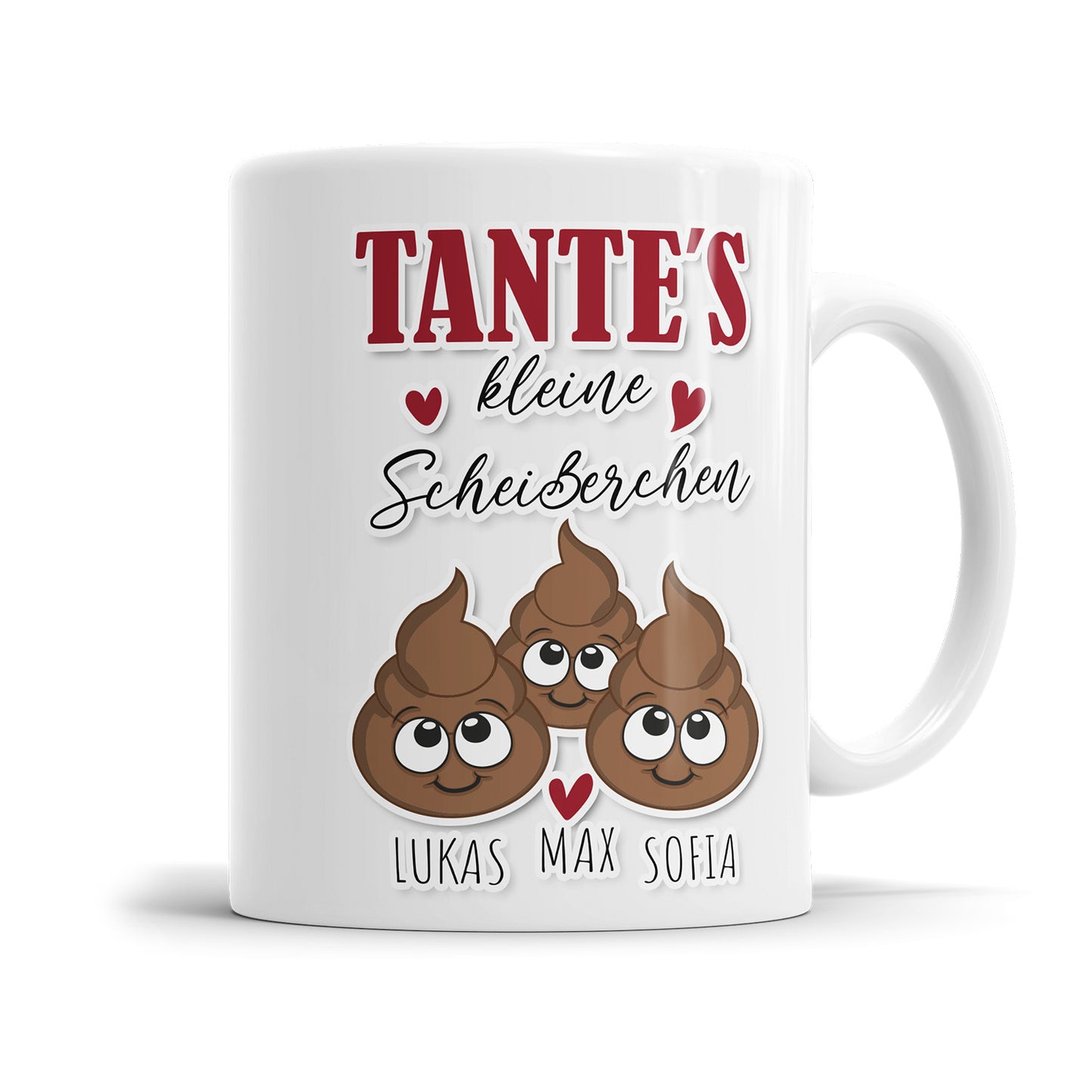 Tantes kleine Scheißerchen 1-4 Kinder Tasse - Personalisierte Tante Tasse 3 Kinder - Fulima