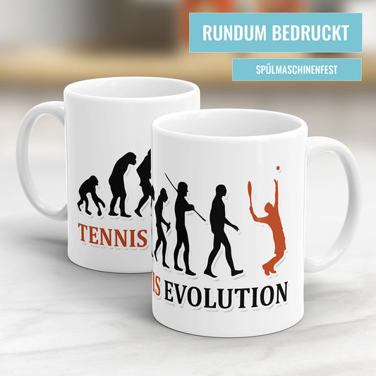 Tennis Evolution Tasse - Geschenkidee für Tennisspieler - Fulima