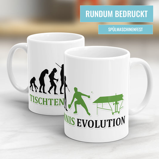 Tischtennis Evolution Tasse - Geschenkidee für Tischtennisspieler - Fulima