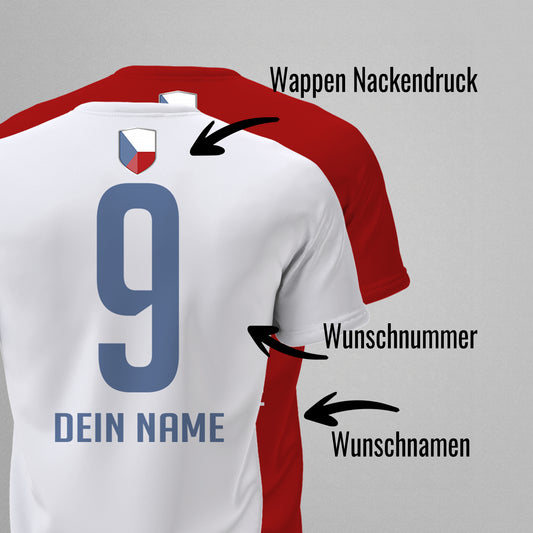 Tschechien Shirt mit Wappen und individueller Nummer & Name - FULiMA®