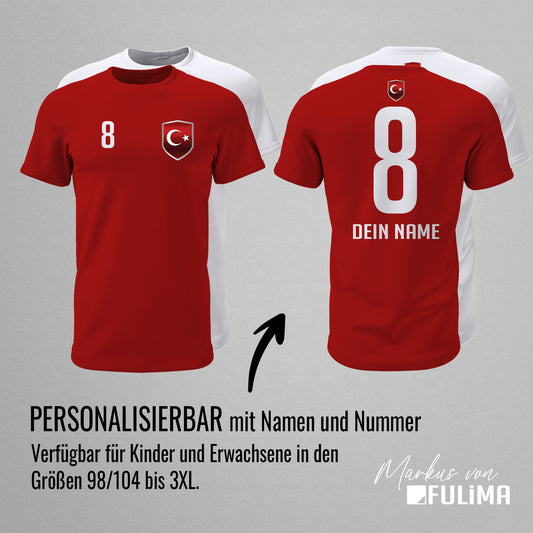 Türkei Shirt mit Wappen und individueller Nummer & Name - FULiMA®
