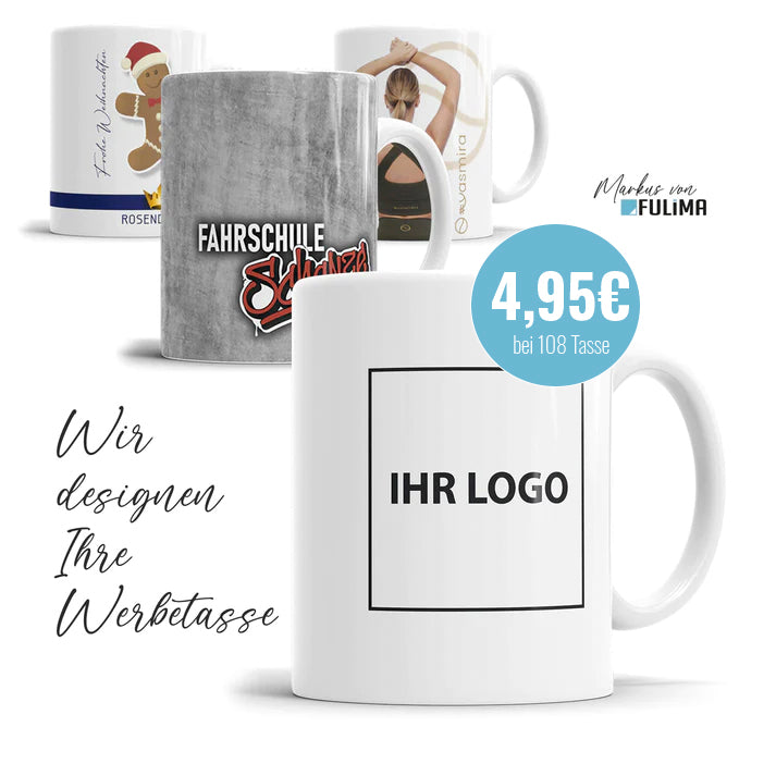 Werbetassen für Firmen und Selbständige - Fulima