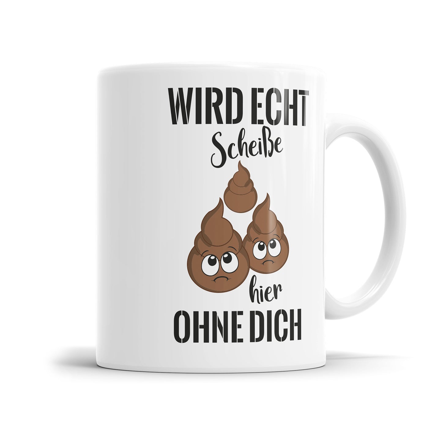 Abschiedstasse - Wird echt scheiße hier ohne dich - Lustiges Geschenk - Fulima