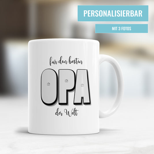 Für den besten Opa der Welt - Personalisierte Opa Fototasse - Fulima