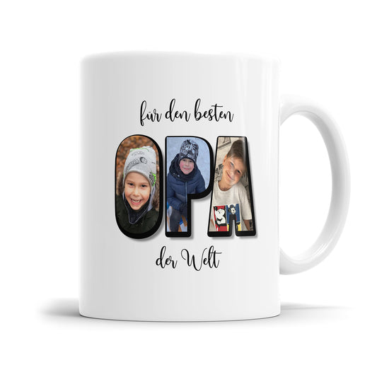 Für den besten Opa der Welt - Personalisierte Opa Fototasse - Fulima