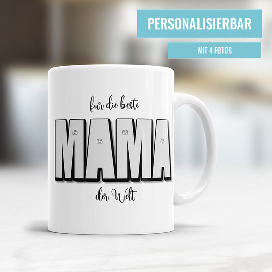 Foto-Tasse für die Beste Mama der Welt - Personalisierbar - Perfektes Geschenk - Fulima