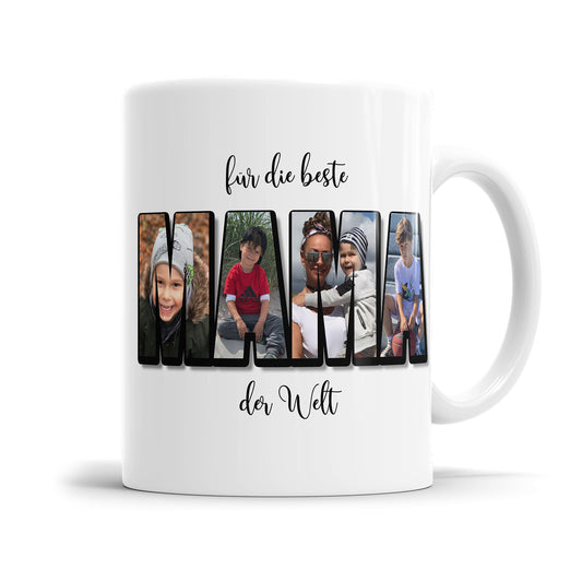 Foto-Tasse für die Beste Mama der Welt - Personalisierbar - Perfektes Geschenk - Fulima
