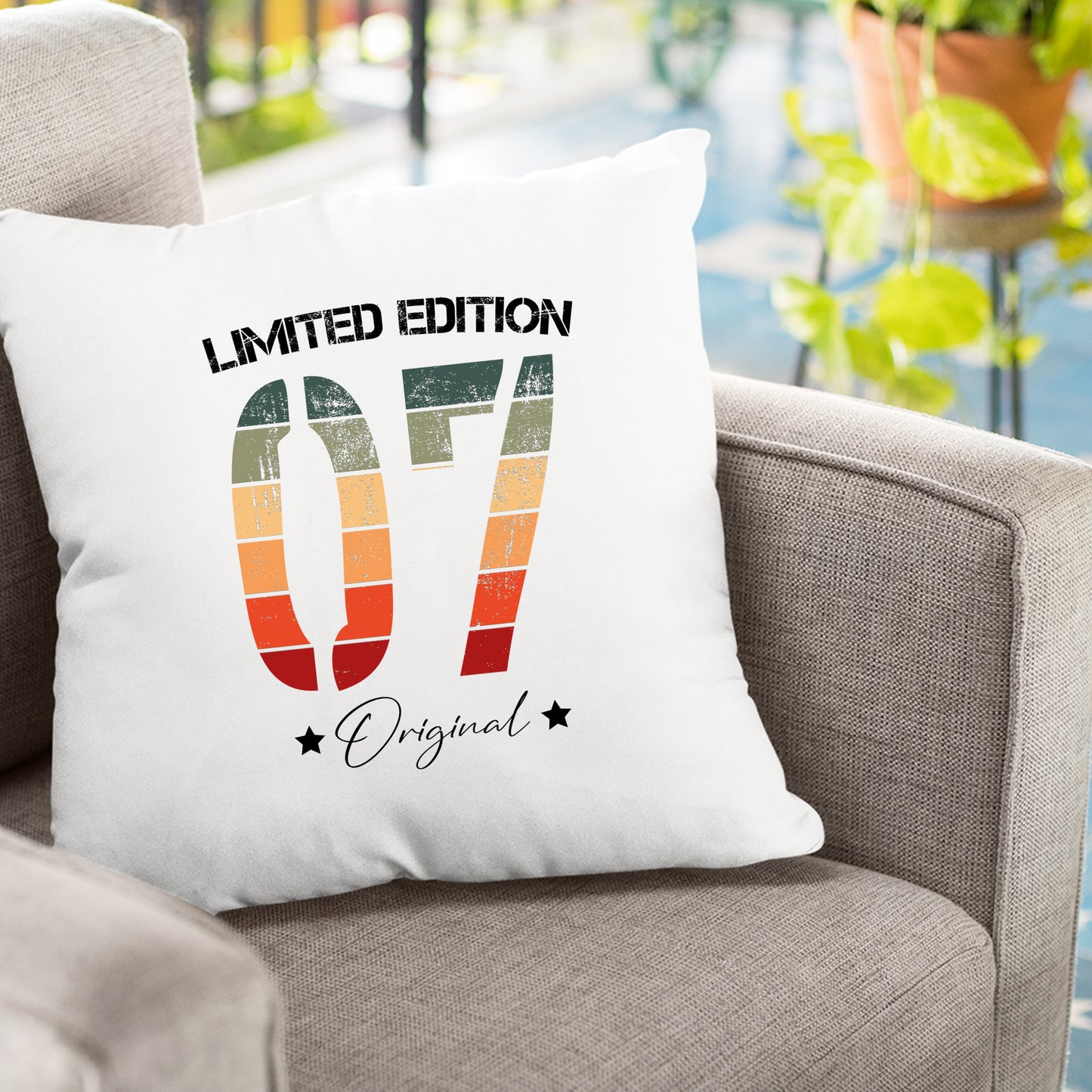 Limited Edition Original Grunge Vintage 07 - Geburtstag Kissen - Fulima