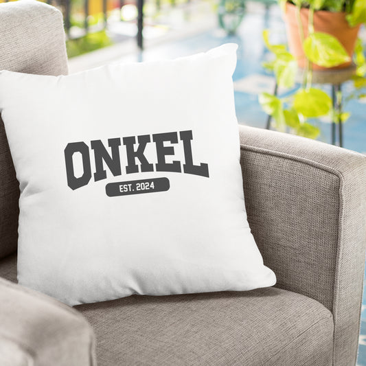 Onkel Kissen - Onkel est. Wunschjahr - Collage Design - Geschenk - Fulima