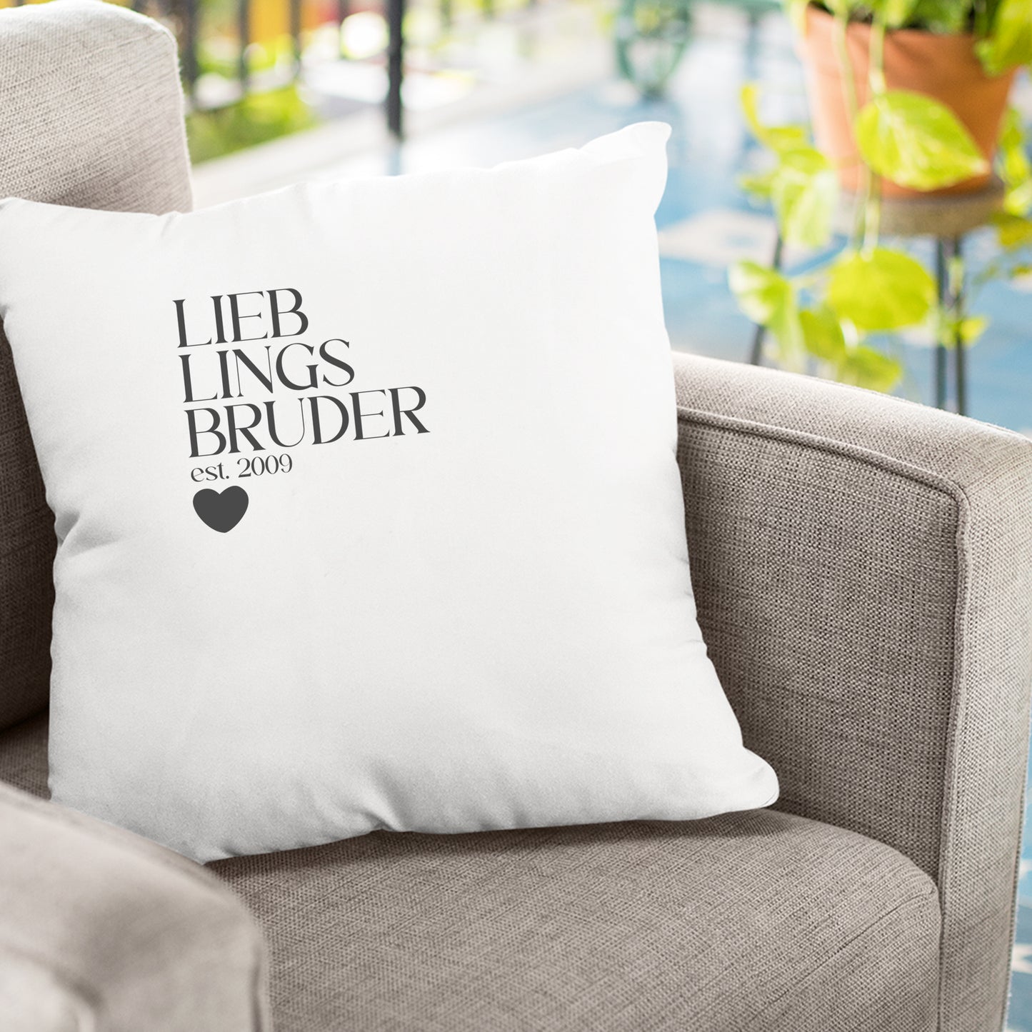 Bruder Kissen - Lieblingsbruder est. Wunschjahr Design - Geschenk - Fulima