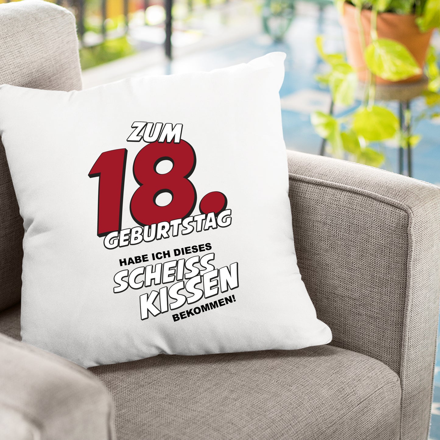 Zum 18. Geburtstag habe ich dieses scheiss Kissen bekommen - Geburtstag Kissen - Fulima