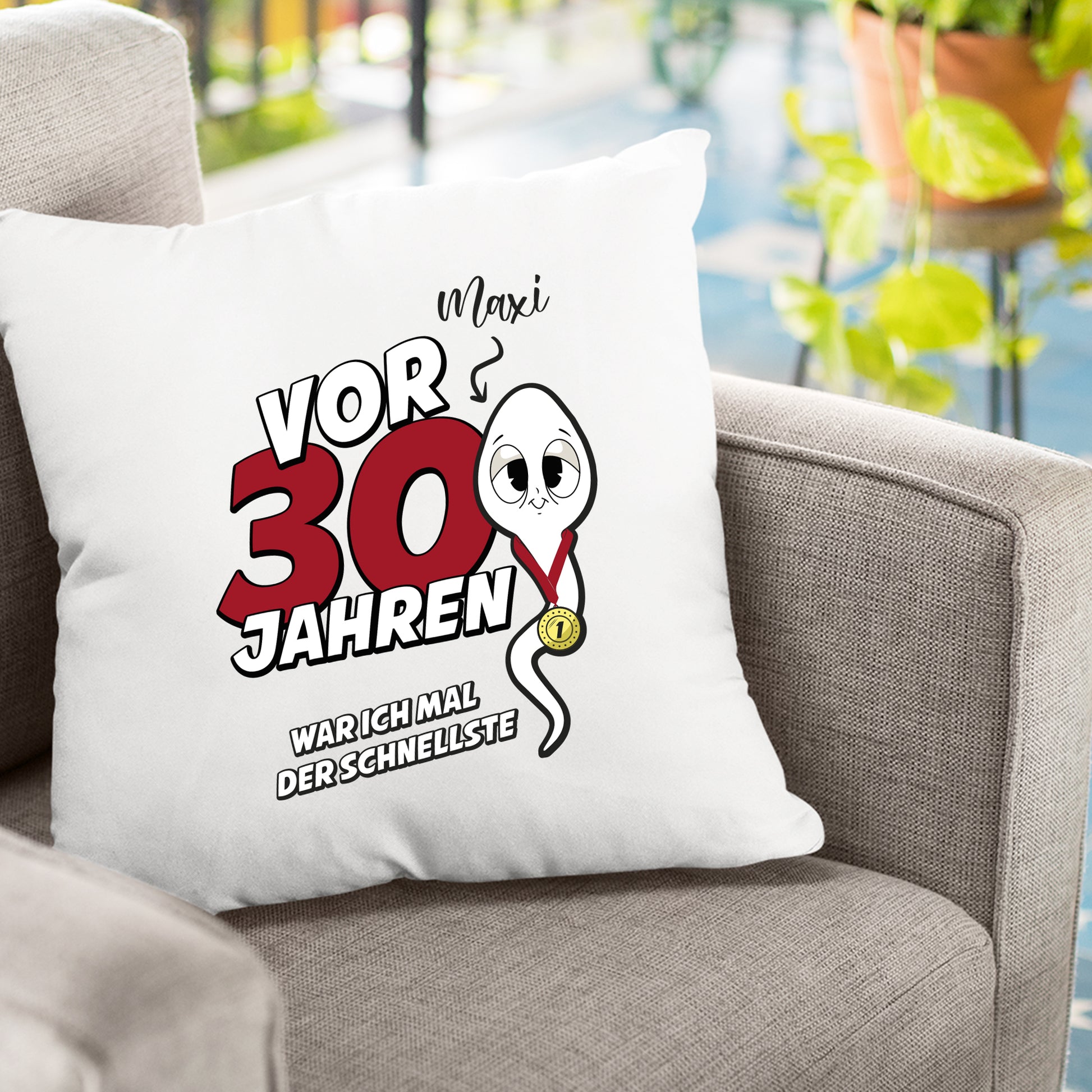 Vor 30 Jahren war ich mal der schnellste - mit Namen - Geburtstag Kissen - Fulima