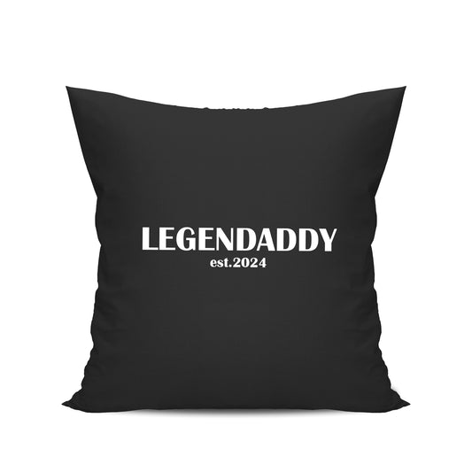 Papa Kissen - Leggendaddy est. Wunschjahr - Geschenkidee Schwarz - Fulima