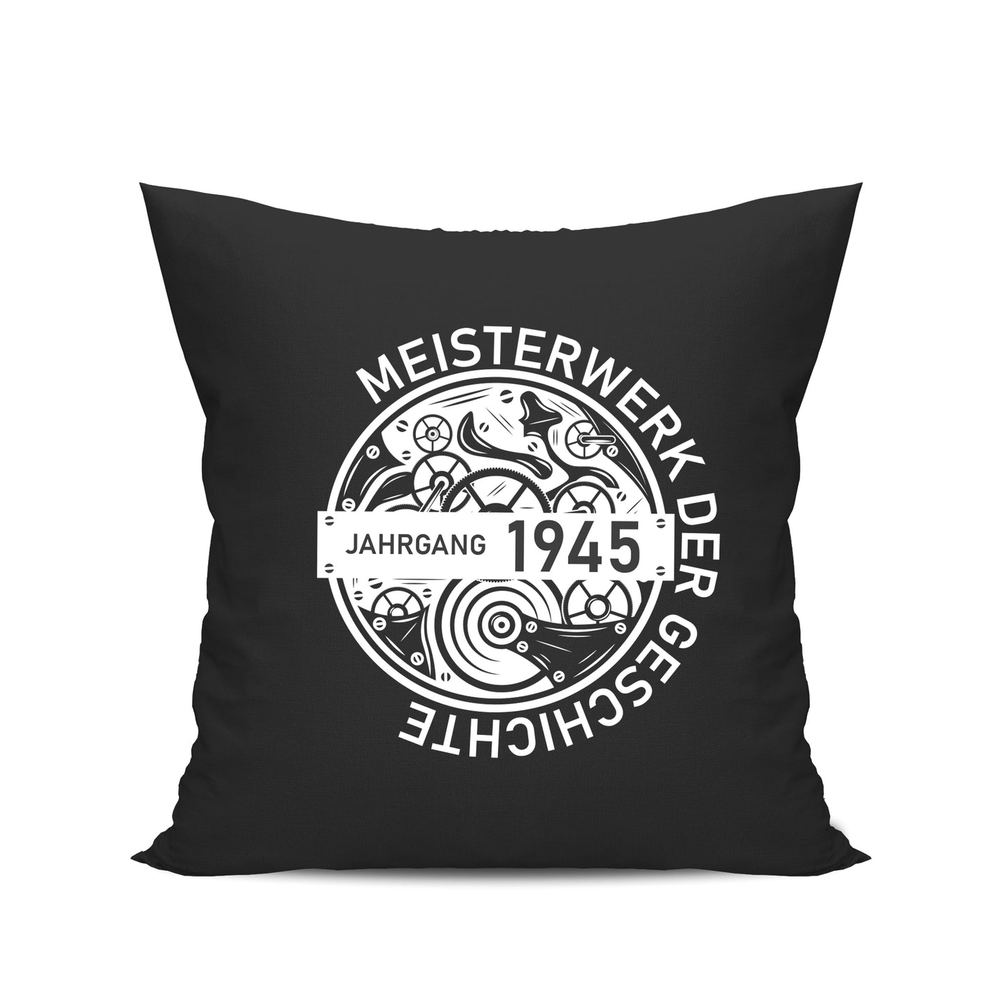 Jahrgang 1945 Meisterwerk der Geschichte - Geburtstag Kissen Schwarz - Fulima