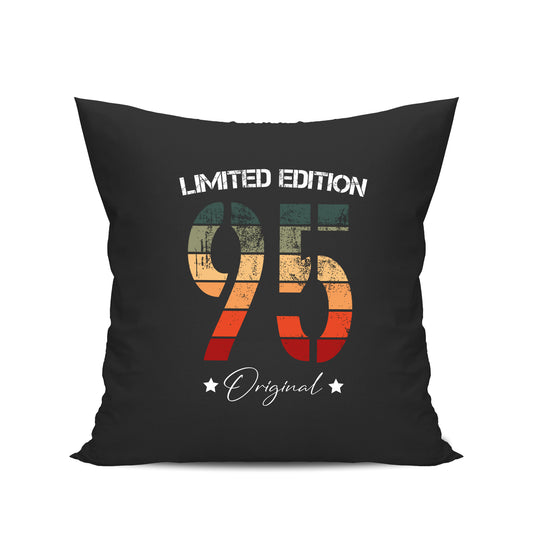 Limited Edition Original Grunge Vintage 95 - Geburtstag Kissen Schwarz - Fulima