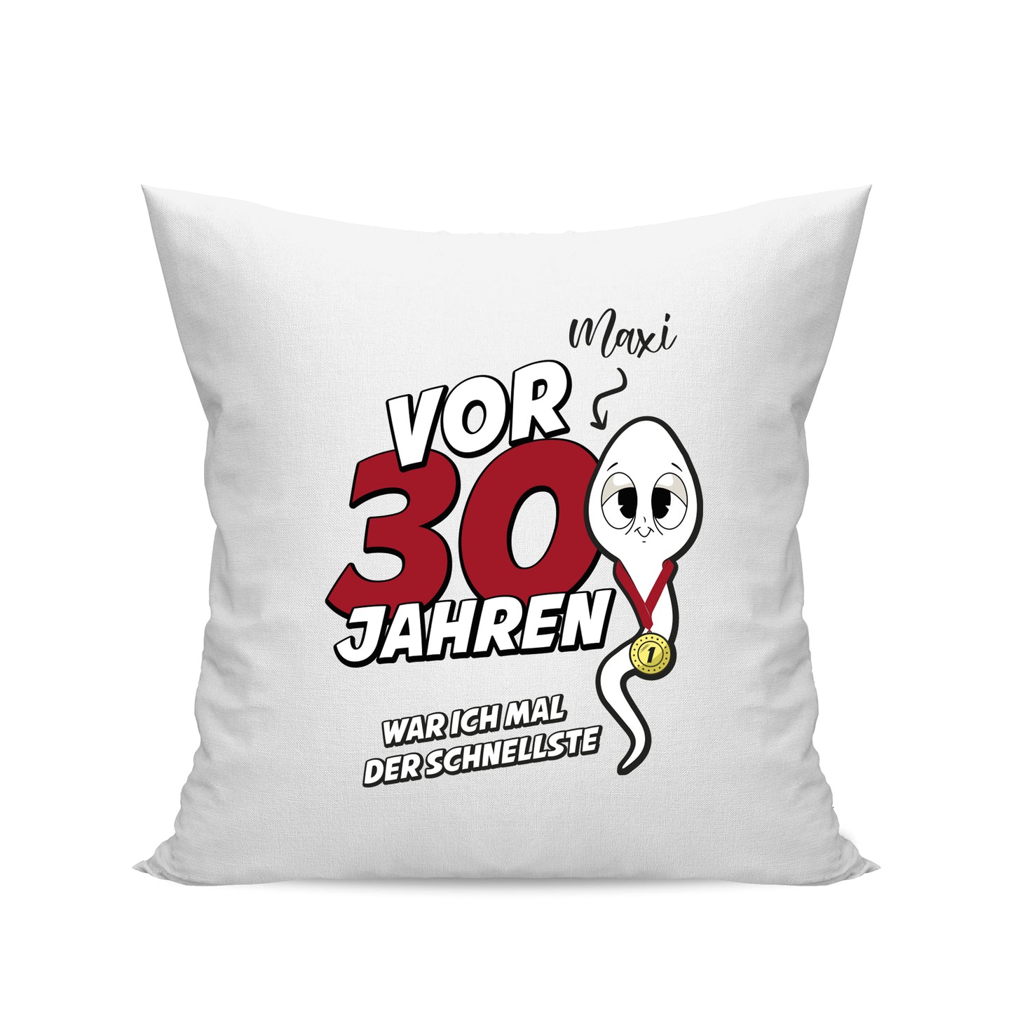 Vor 30 Jahren war ich mal der schnellste - mit Namen - Geburtstag Kissen Weiß - Fulima