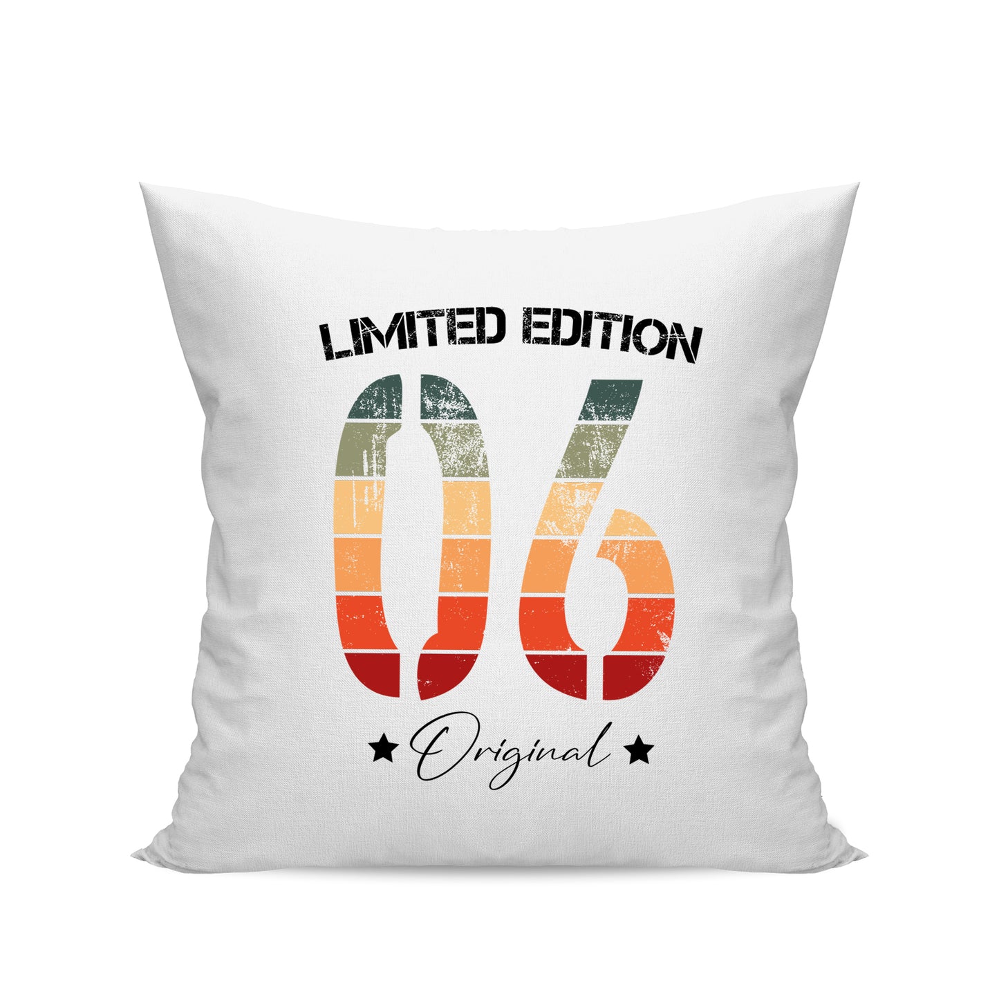 Limited Edition Original Grunge Vintage 06 - Geburtstag Kissen Weiß - Fulima