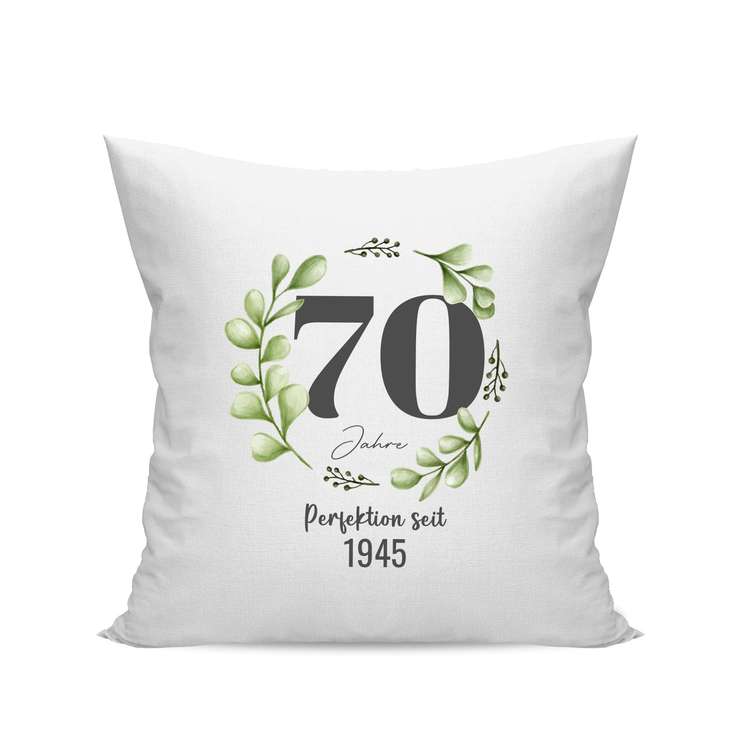 70 Jahre Perfektion seit 1955 - Geburtstag Kissen Weiß - Fulima