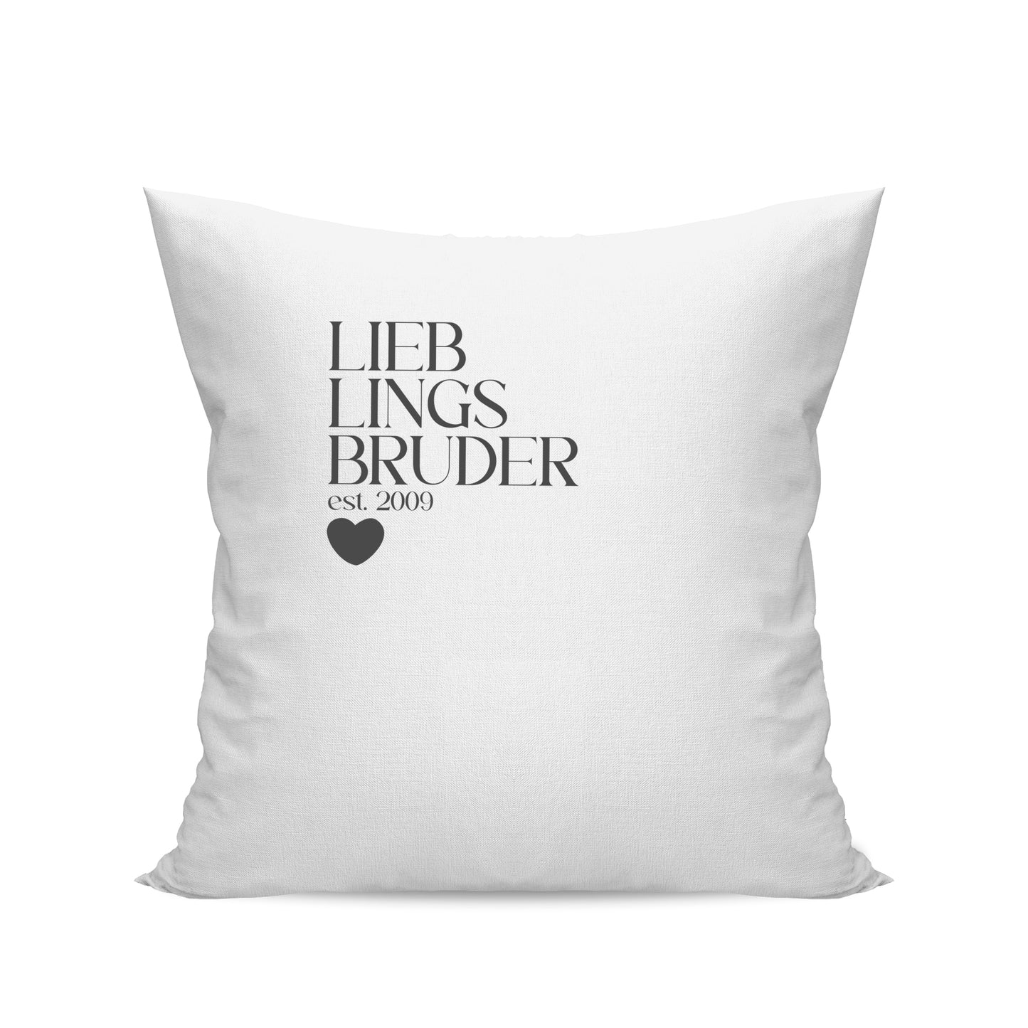 Bruder Kissen - Lieblingsbruder est. Wunschjahr Design - Geschenk Weiß - Fulima
