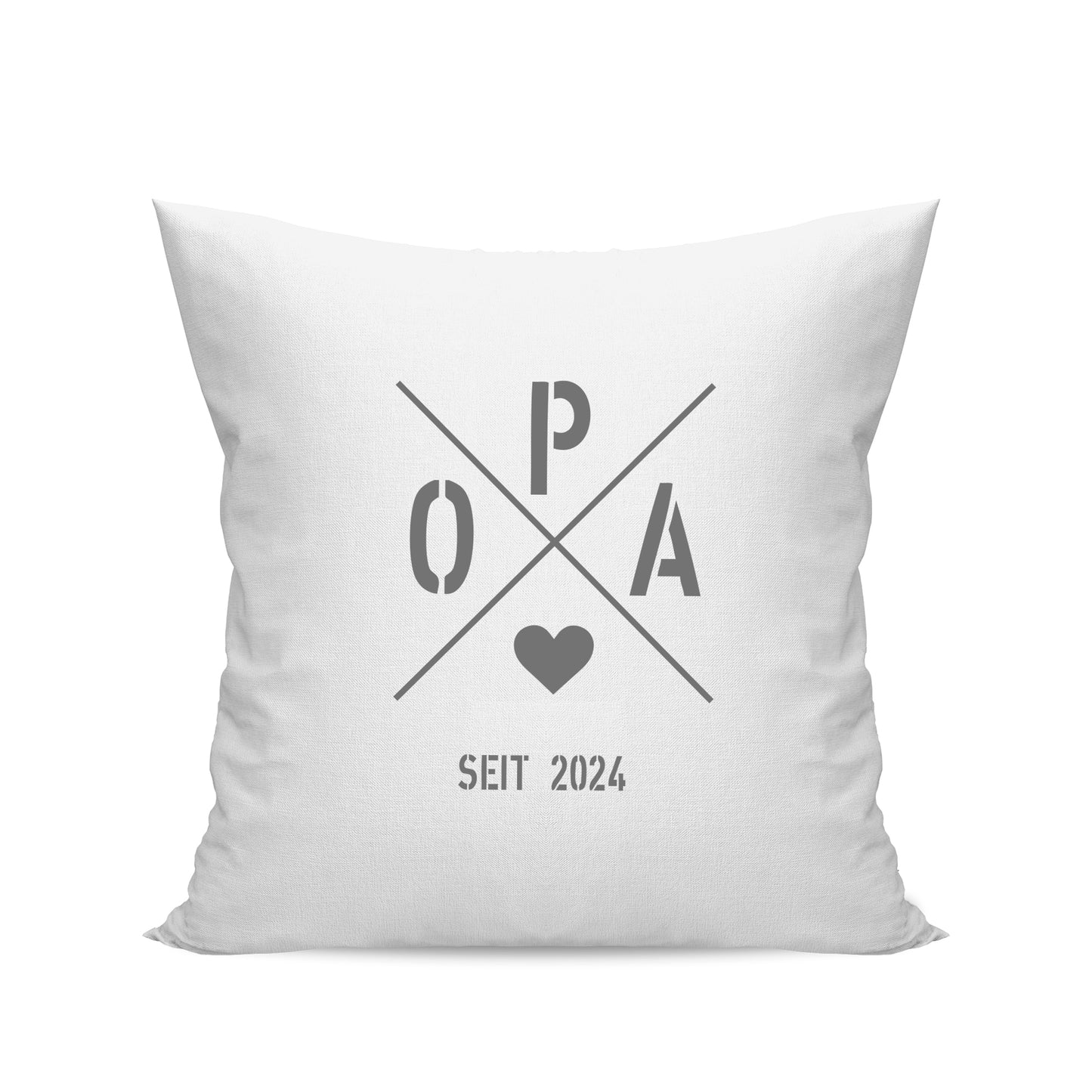 Opa Kissen - Opa seit Ihr WUNSCHJAHR personalsierbar Geschenk Weiß - Fulima