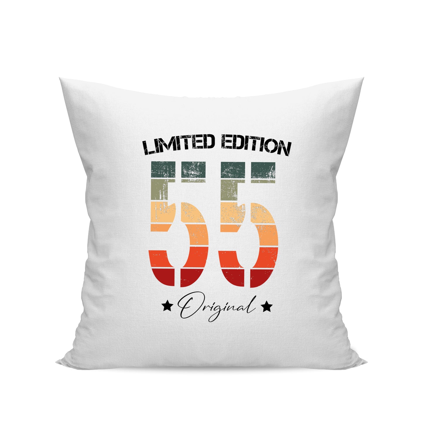 Limited Edition Original Grunge Vintage 55 - Geburtstag Kissen Weiß - Fulima