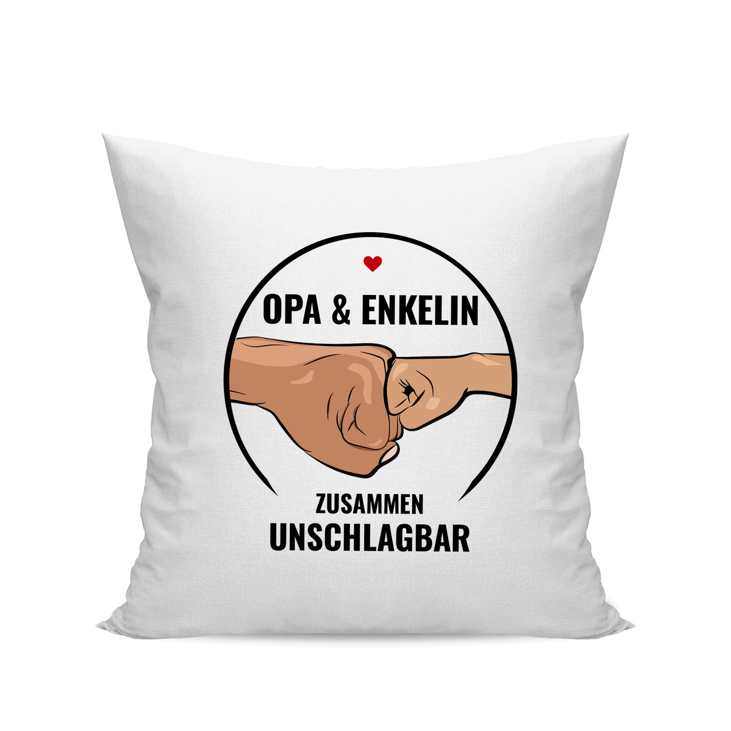 Opa Kissen - Opa und Enkelin Zusammen Unschlagbar - Geschenkidee Weiß - Fulima