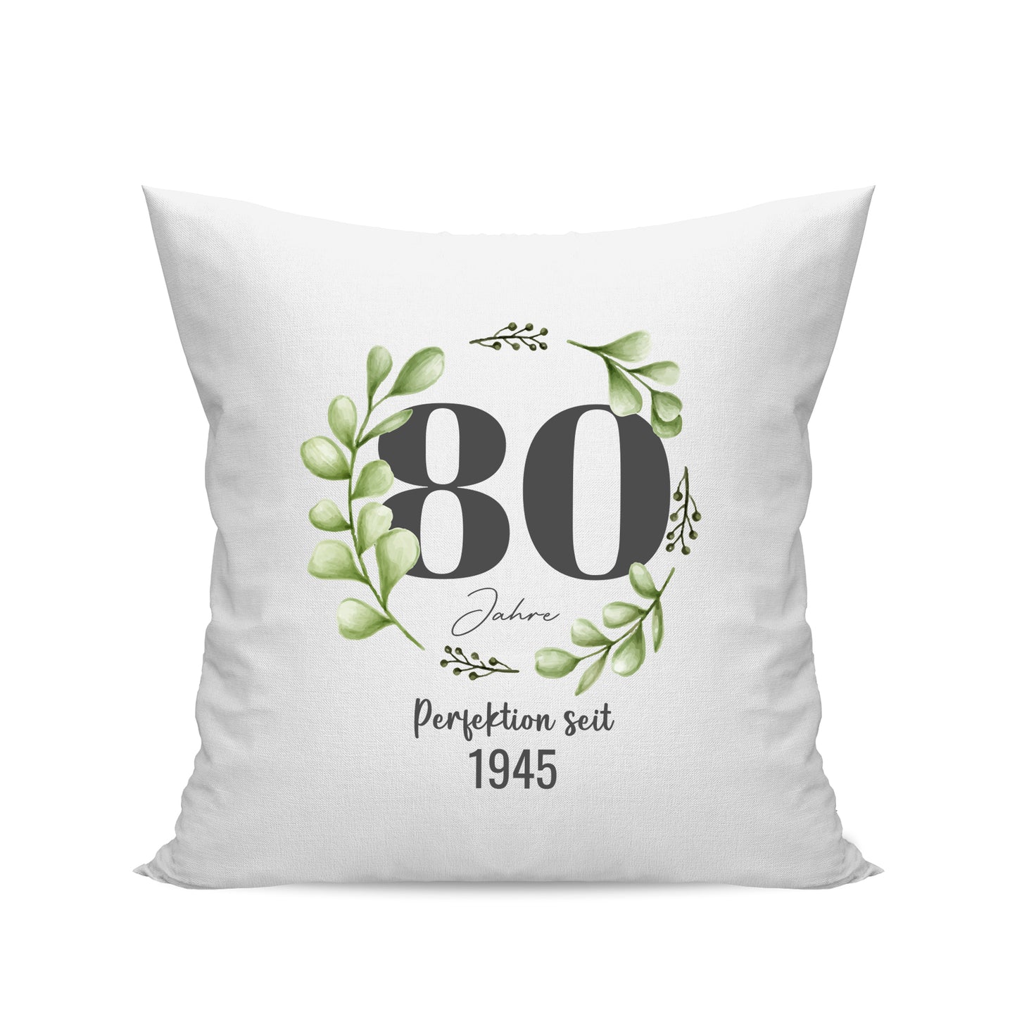 80 Jahre Perfektion seit 1945 - Geburtstag Kissen Weiß - Fulima