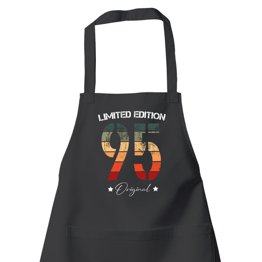 Limited Edition Original Grunge Vintage 95 - Geburtstag Schürze Schwarz - Fulima
