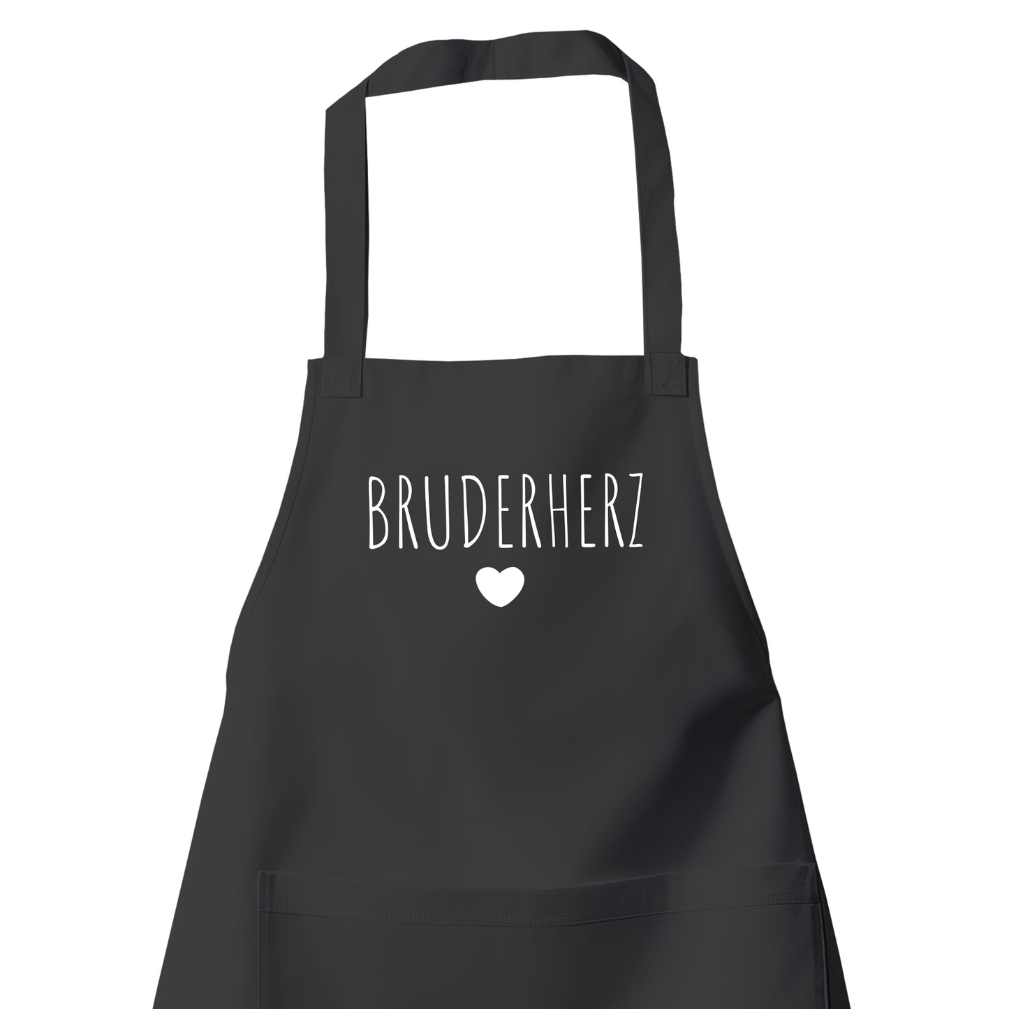 Bruder Schürze - Bruderherz Schriftzug - Geschenk Schwarz - Fulima