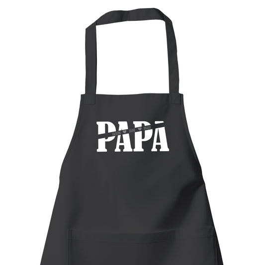 Grillschürze - Papa mit Namen der Kinder und Herzchen - Geschenkidee Schwarz - Fulima