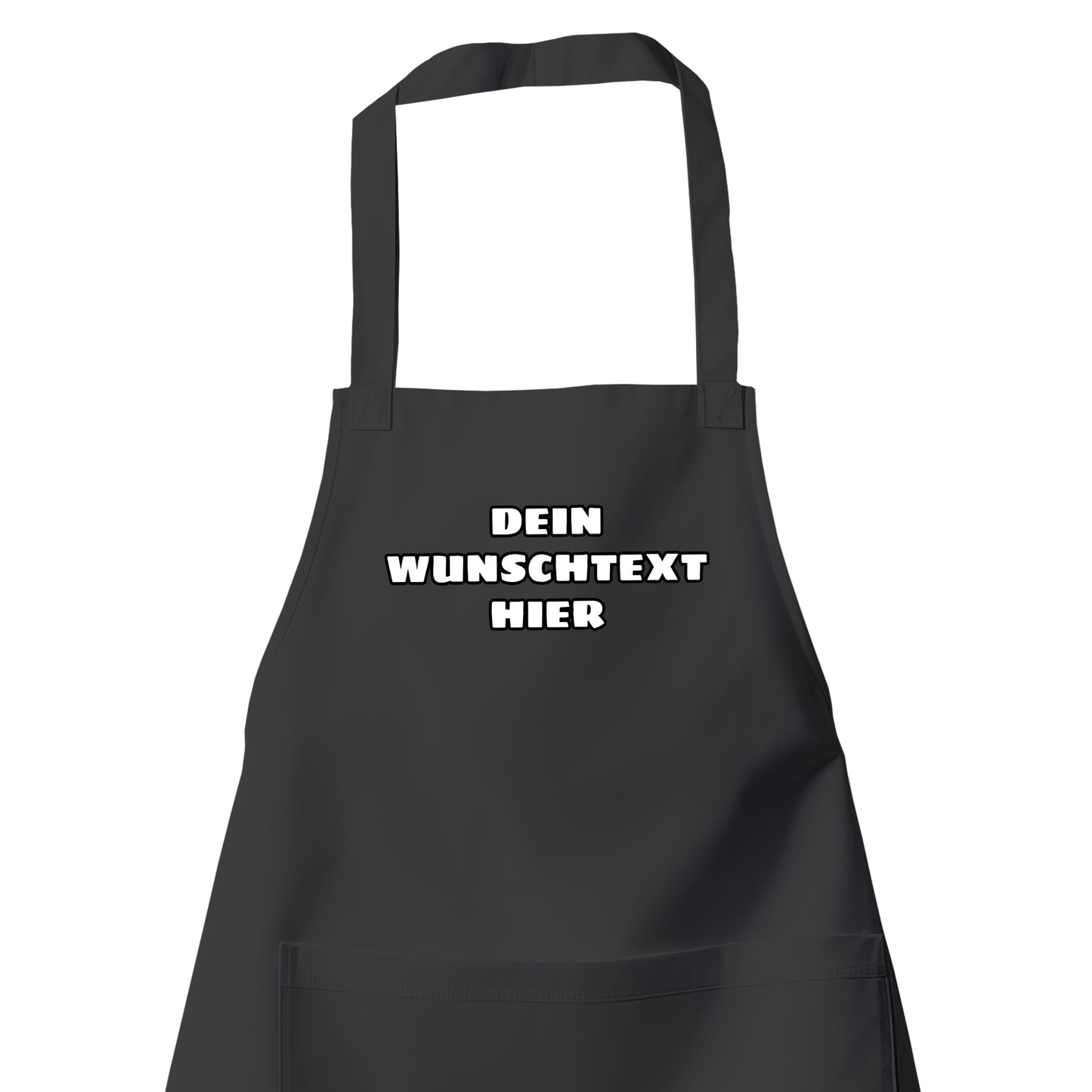 Personalisierte Schürze mit Wunschtext – Wähle Schriftart & Farbe! Schwarz - Fulima
