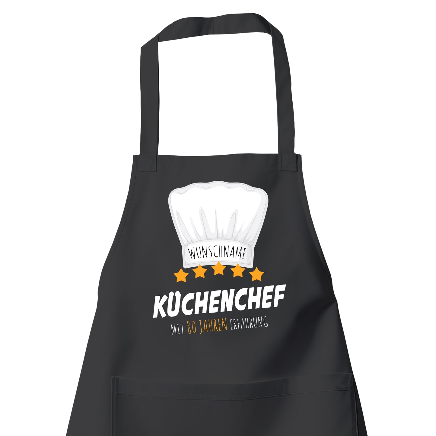 Küchenchef mit 80 Jahren Erfahrung - Grill- und Kochschürze Schwarz - Fulima