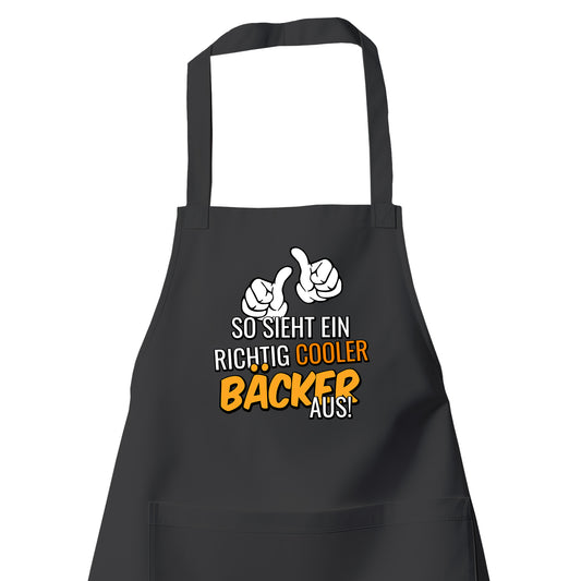 So sieht ein richtig cooler Bäcker aus - Schürze Schwarz - Fulima