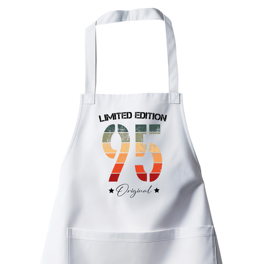 Limited Edition Original Grunge Vintage 95 - Geburtstag Schürze Weiß - Fulima