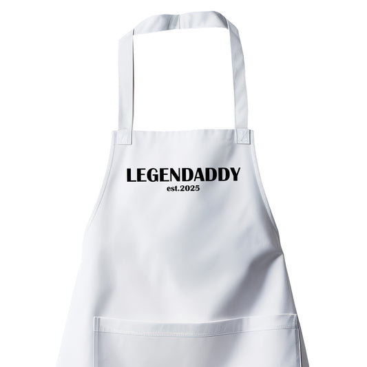 Grillschürze Papa - Legendaddy est Jahr - Geschenkidee Weiß - Fulima