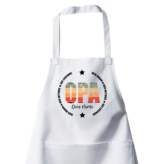 Opa Schürze - Der Mann Der Mythos Die Legende - mit Namen Weiß - Fulima