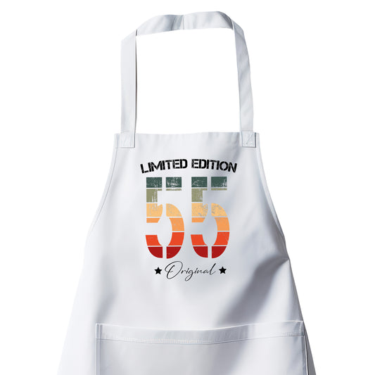 Limited Edition Original Grunge Vintage 55 - Geburtstag Schürze Weiß - Fulima
