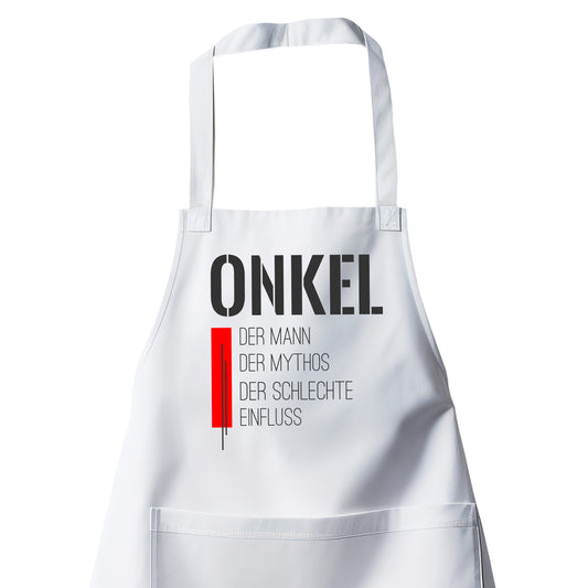 Onkel Schürze - Onkel der Mann der Mythos der schlechte Einfluss - Geschenk Weiß - Fulima